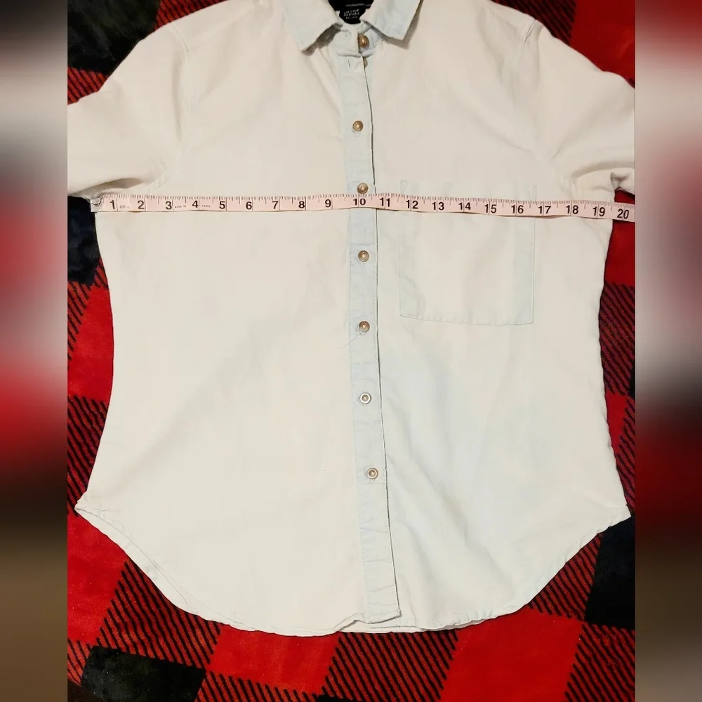 Polly & Esther Light Cream Button-Down Shirt - Picture 6 of 7